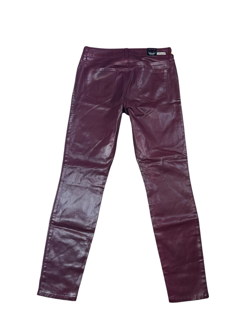 Level 99 Coated Skinny Jeans in Deep Burgundy Size 28/6 NWT